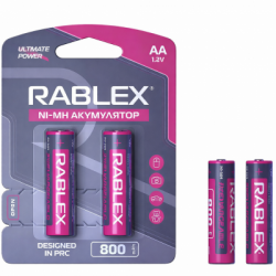Батарейки акумулятор RABLEX AA (R6)  800mAh 2 шт