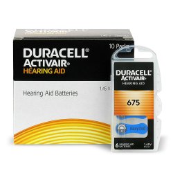 Батарейки для слухових апаратів Duracell Hearing Aid 675 60 шт
