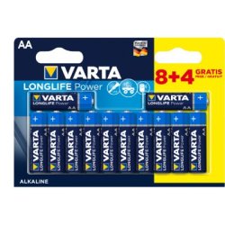 Батарейка Varta Longlife Power AA BLI 12 (8 + 4) Alkaline