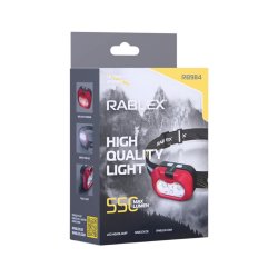 Налобний ліхтар Rablex RB984, білий+червоний+жовтий, 2 XPG 5W LED + COB, Sensor, акумулятор, Type-C
