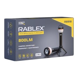 Ручний ліхтар Rablex RB918, 2 Ліхтаря, Type-C, 800LM, водонепроникний,