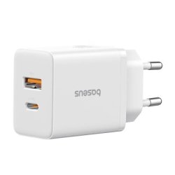 Мережевий зарядний пристрій Baseus Cube Fast Charger C+U 30W EU Moon White