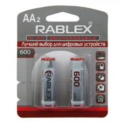 Батарейки акумулятор RABLEX AA (R6) 600mAh 2 шт