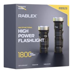 Ручний ліхтар Rablex RB923, Білий+Синій+Зелений+Червоний, ЗУ Type-C,