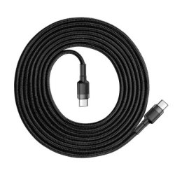 Кабель Baseus Cafule PD2.0 60W flash charging USB cableType-C-Type-C 2M Gray+Black