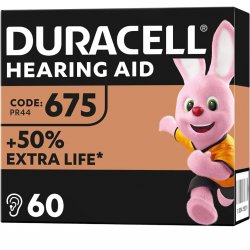 Батарейки для слухових апаратів Duracell Hearing Aid 675 60 шт