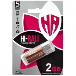 Флеш-накопичувач USB 2GB Hi-Rali Rocket Series Bronze