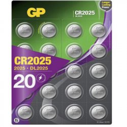 Батарейка GP Batteries CR 2025 3B Lithium 20 шт