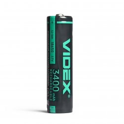 Акумулятор Videx Li-Ion 18650-P (захист) 3400mAh 3.7v