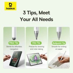 Стилус Baseus Smooth Writing III 3-in-1 Passive Stylus Non-magnetic Version Moon White