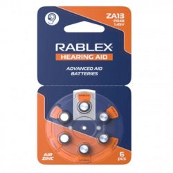 Батарейка повітряно цинкова Rablex ZA13 (PR48) BL6