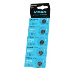 Батарейка літієва Videx CR1220 5шт 3v