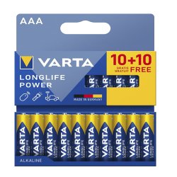 Батарейка Varta Longlife Power AAA BLI 20 Alkaline