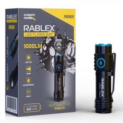 Ручний ліхтар Rablex RB901, Li-ion 16340, Zoom, ЗУ Type-C,