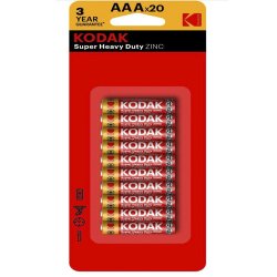 Батарейки Kodak Super Heavy Duty AAA 20 шт/уп