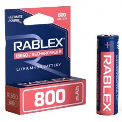 Батарейка аккумуляторная Rablex 18650 800mAh 3.7v