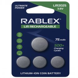 Акумулятор батарейка Rablex LIR2025 3.6v 75mAh 4 шт