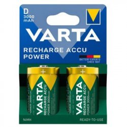 Акумулятор універсальний Varta Rechargeable Accu D 3000 мАг BLI 2 Ni-MH