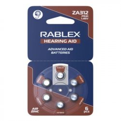Батарейка повітряно цинкова Rablex ZA312 (PR41) BL6