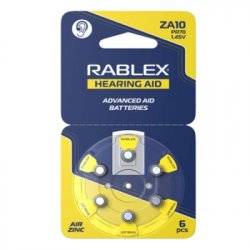 Батарейка повітряно цинкова Rablex ZA10 (PR70) BL6