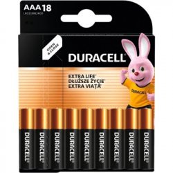 Лужні батарейки Duracell AAA (LR03) MN2400 18 шт
