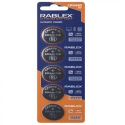 Батарейка літієва Rablex CR2430 5шт Blister Card