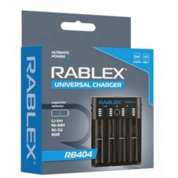Зарядний пристрій Rablex RB-404, 4 канала, Ni-Mh/Li-ion/Ni-CD/18650