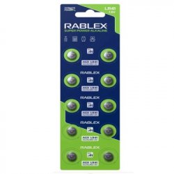 Батарейка Rablex дискова Alkaline Button Cell 1.5 V LR41 AG3