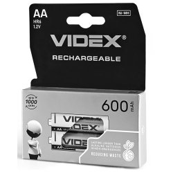 Акумулятори Videx HR6/AA 600mAh double blister/2шт