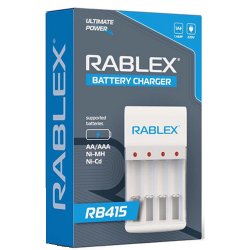 Зарядний пристрій RABLEX RB-415 на 4 батарейки (AA,AAA)