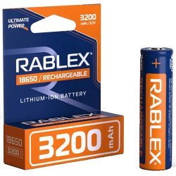 Акумулятор RABLEX 18650 3,7V 3200mAh (без захисту)