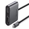 Адаптер перехідник Ugreen USB Type-C to HDMI VGA Silver